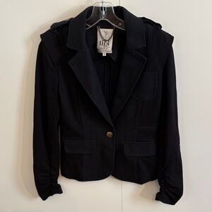 Tibi Women's Elegant Black Cotton Blazer size 4